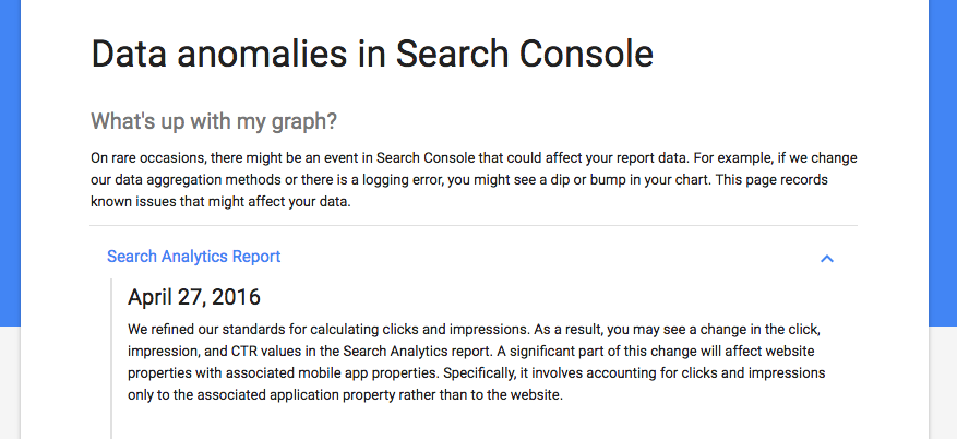 Data anomalies in Search Console