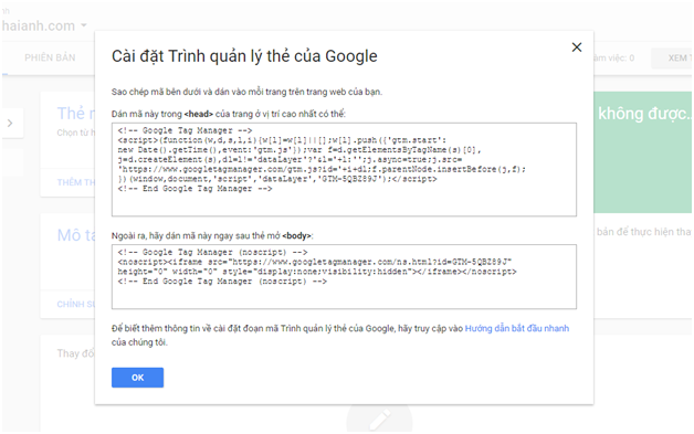 Hướng dẫn cài đặt Google Tagmager