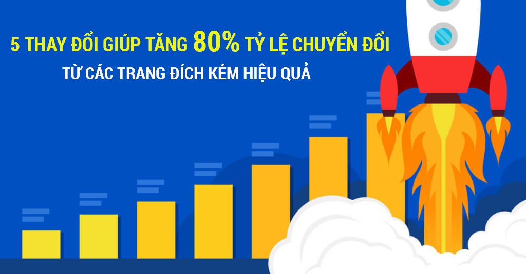 5 thay đổi giúp tăng 80% tỷ lệ chuyển đôi từ các trang đích kém hiệu quả