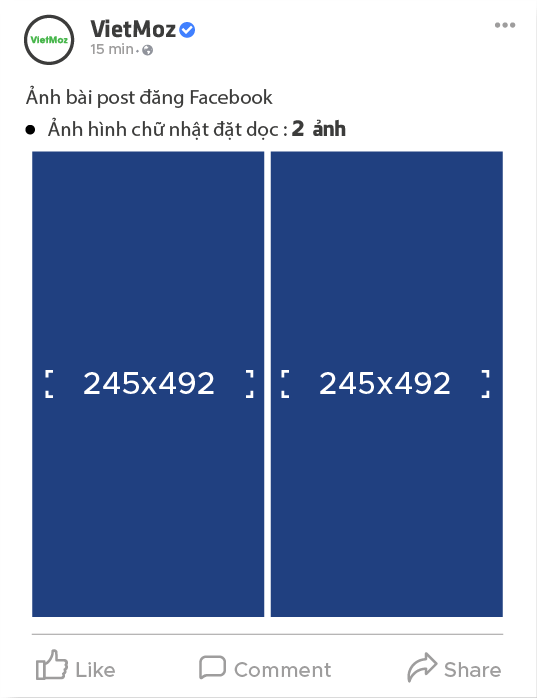 kích thước 2 ảnh hình chữ nhật dọc trên facebook