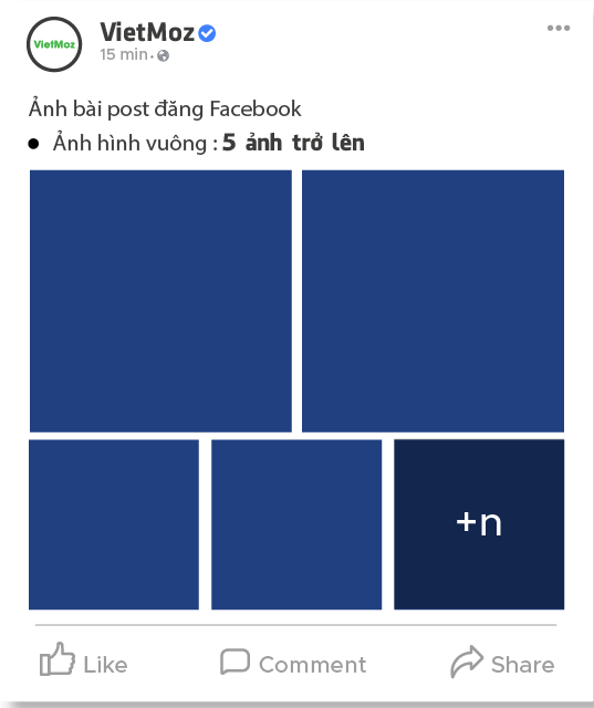 hiển thị từ 6 ảnh hình vuông trở lên